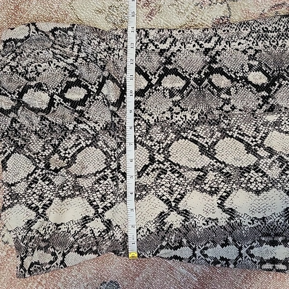 Express Tan & Black Snakeskin Print Lined Smocked Back Mini Sundress Size S - Picture 11 of 13